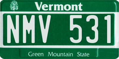 VT license plate NMV531