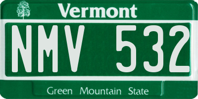 VT license plate NMV532