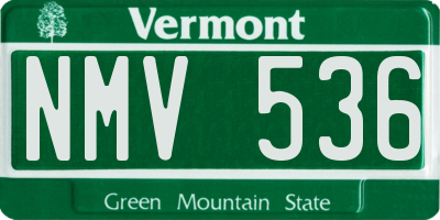VT license plate NMV536