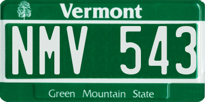 VT license plate NMV543