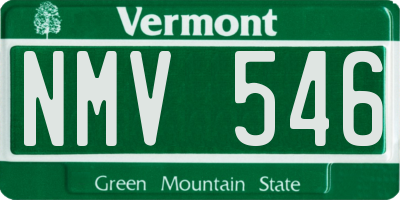 VT license plate NMV546