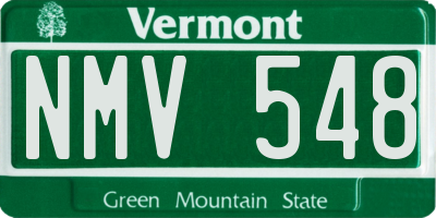 VT license plate NMV548