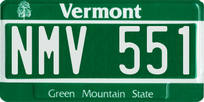VT license plate NMV551