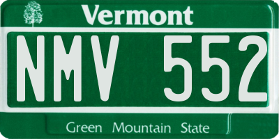 VT license plate NMV552