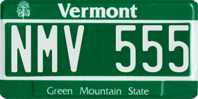 VT license plate NMV555