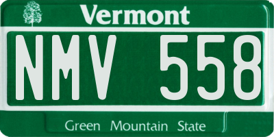 VT license plate NMV558