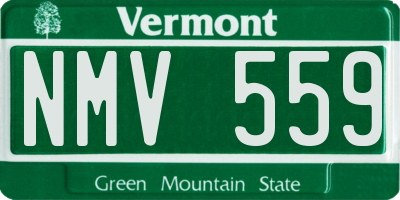 VT license plate NMV559