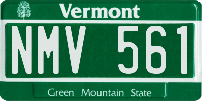 VT license plate NMV561