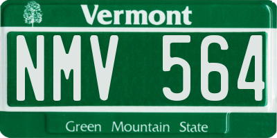 VT license plate NMV564