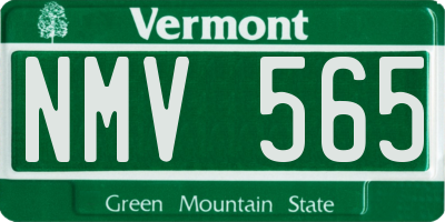 VT license plate NMV565