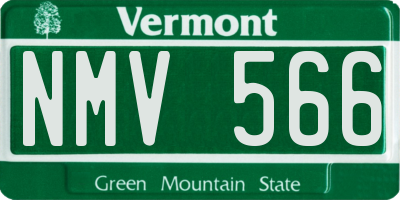 VT license plate NMV566