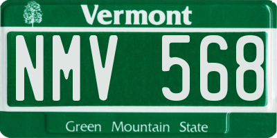 VT license plate NMV568
