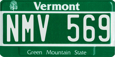 VT license plate NMV569