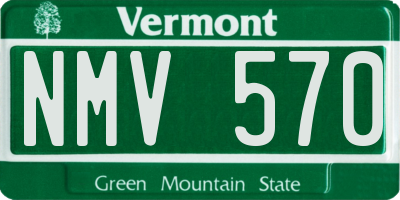 VT license plate NMV570