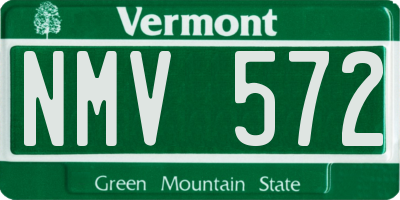 VT license plate NMV572