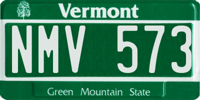 VT license plate NMV573