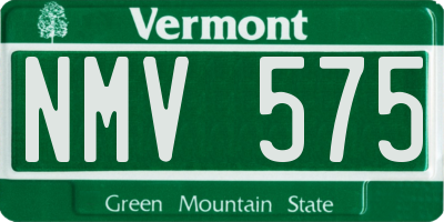 VT license plate NMV575