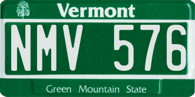 VT license plate NMV576