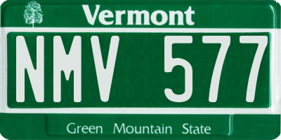 VT license plate NMV577
