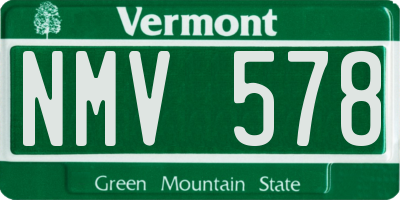 VT license plate NMV578
