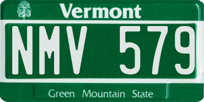 VT license plate NMV579