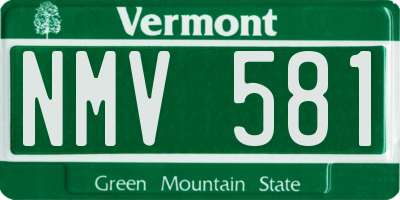 VT license plate NMV581
