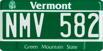 VT license plate NMV582