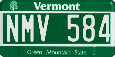 VT license plate NMV584
