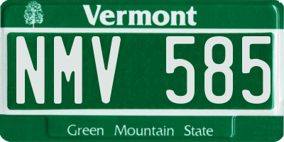 VT license plate NMV585