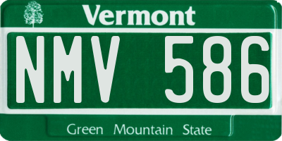 VT license plate NMV586