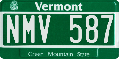 VT license plate NMV587