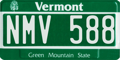 VT license plate NMV588