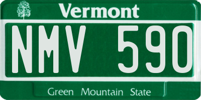 VT license plate NMV590