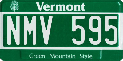 VT license plate NMV595