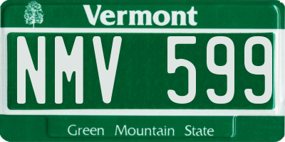 VT license plate NMV599