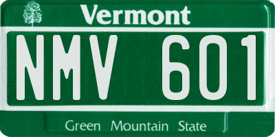 VT license plate NMV601