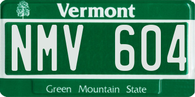 VT license plate NMV604