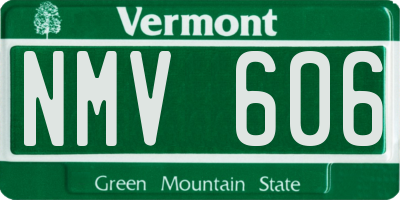 VT license plate NMV606