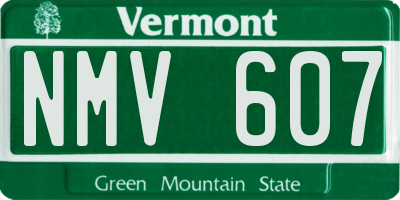 VT license plate NMV607