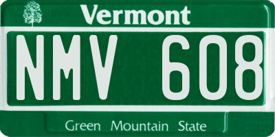VT license plate NMV608
