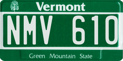 VT license plate NMV610