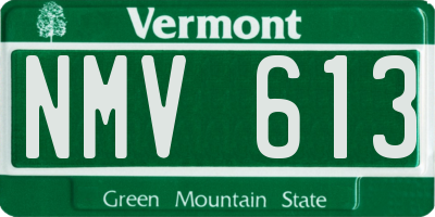 VT license plate NMV613