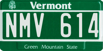 VT license plate NMV614