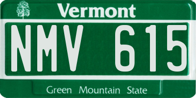 VT license plate NMV615