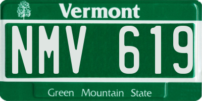 VT license plate NMV619
