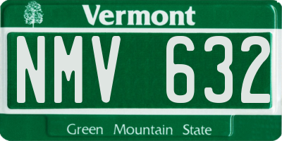 VT license plate NMV632