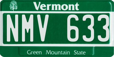 VT license plate NMV633