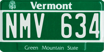 VT license plate NMV634