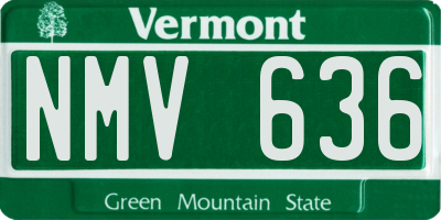 VT license plate NMV636
