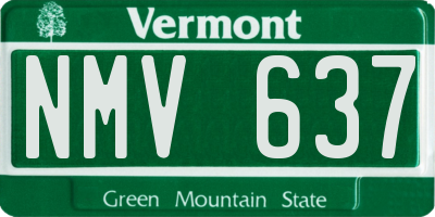 VT license plate NMV637